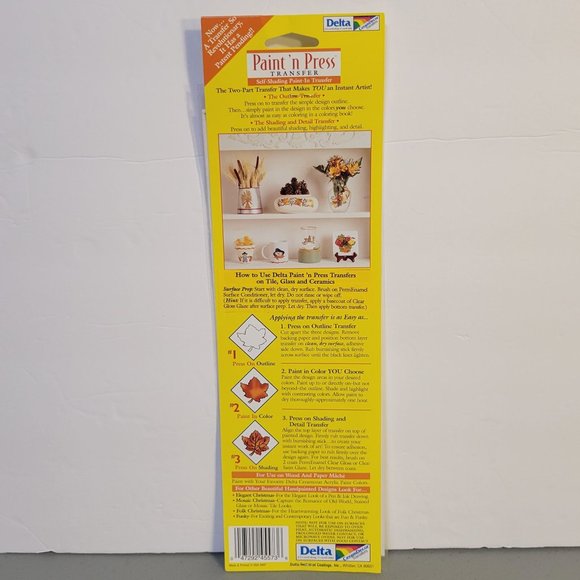 NEW Delta Paint 'n Press Harvest Fall Autumn Crafts Transfers Shading Lot Of 6 - Picture 4 of 7